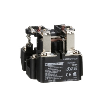 Square D Power Relay, 30 A resistive at 300 V, 120 VAC coil