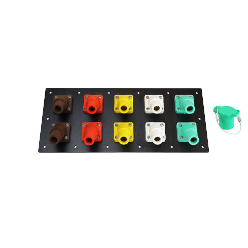 Non-Metallic 800 Amp Female Double Set Screw 10 Position CAM Lock Panel